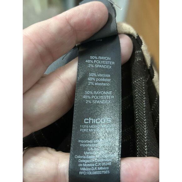 Chico's Travelers Collection Women’s S/M Chevron Jacquard Jacket Poncho - Picture 7 of 7